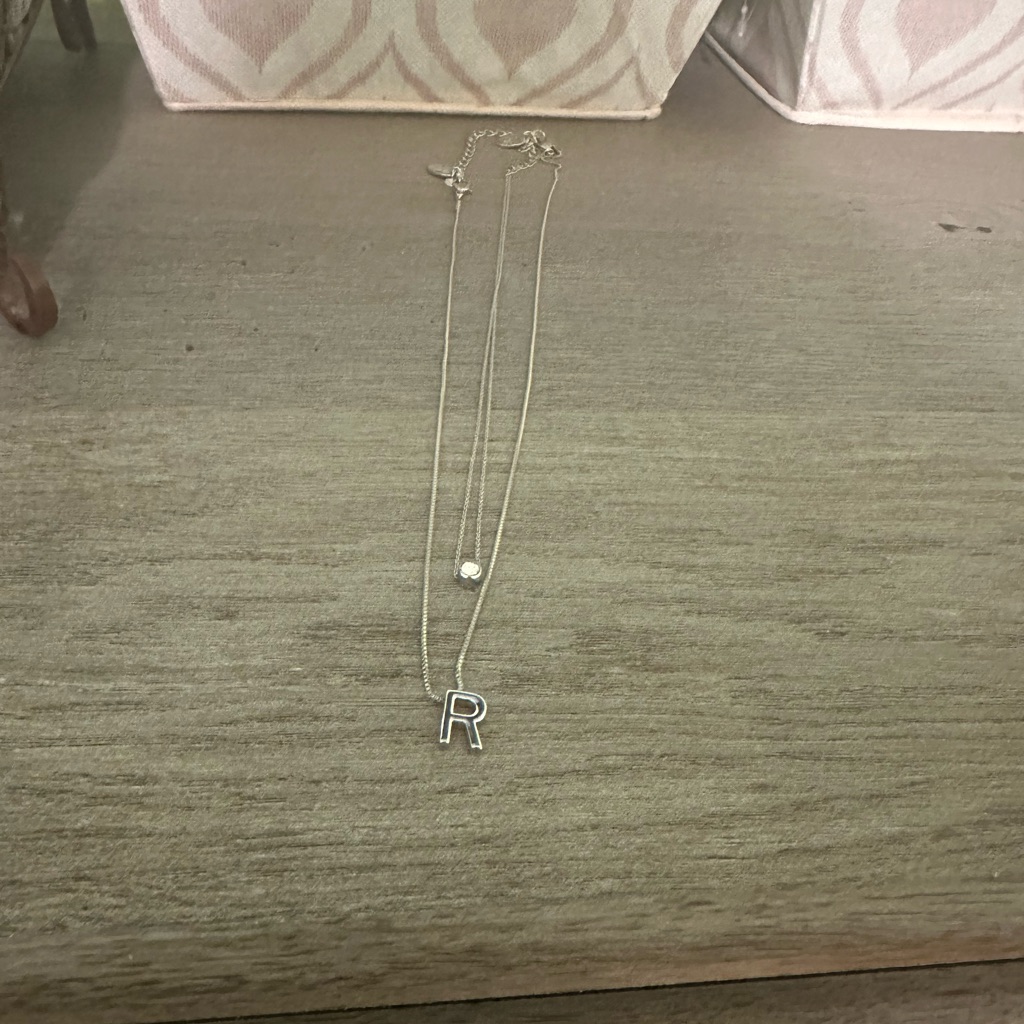Elegant Silver Initial Necklace 11$